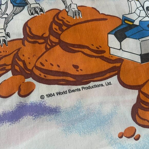 Vintage 1984 Voltron Defender Of The Universe Bed Sheet 96x68 - Picture 3 of 6
